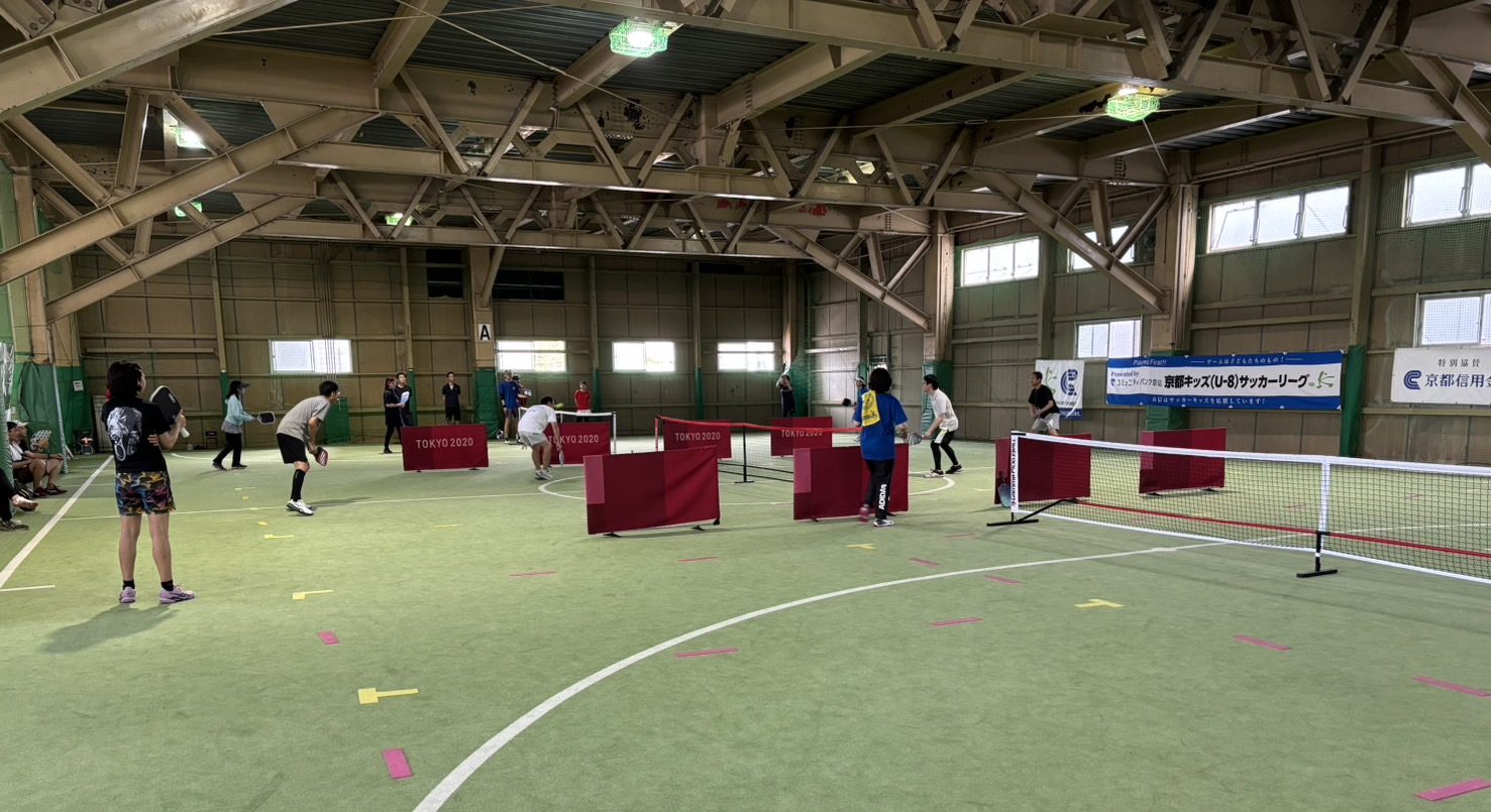 ピックルボールコート3面使用